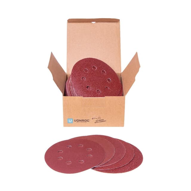 VONROC Slippapper för excenterslipmaskin | 125mm – 50st