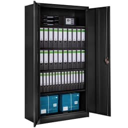 tectake 4x Dokumentskåp med 5 fack - svart