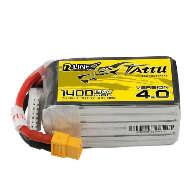 6s  1400mAh -130C- Gens Ace Tattu R-Line 4.0 XT60