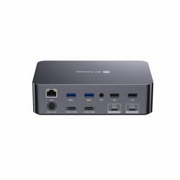 AV Access Dockningsstation och KVM-switch 2 till 2 USB-C till HDMI, 4K60Hz, 6x USB-A, 1x USB-C PD 100W, 1x 3,5mm AUX, 1x SD-kortläsare, 2x60W PD