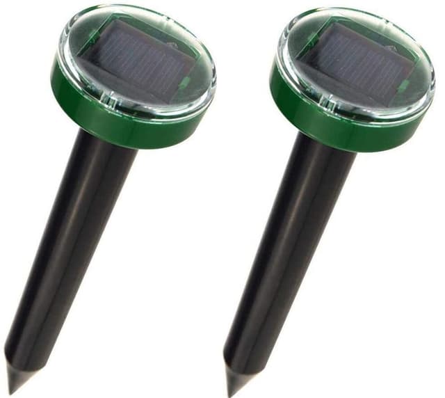 Ultraljud mullvadschockare / skadedjursskrämma med solcell 2-pack