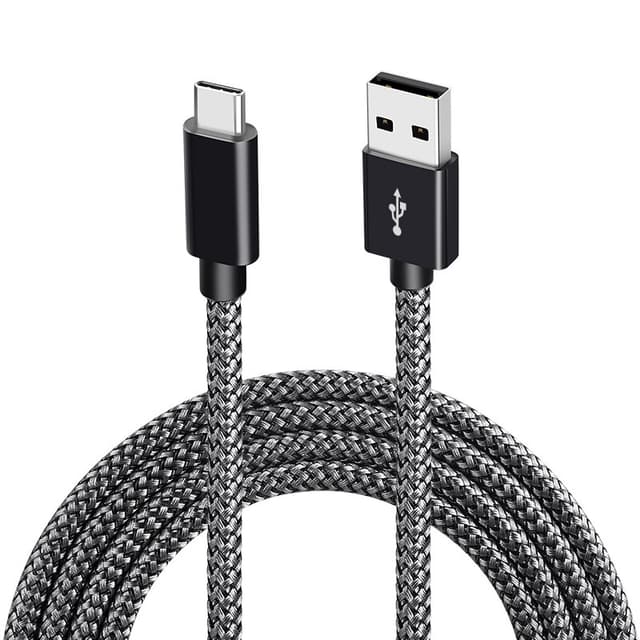 USB 2.0 till USB-C-kabel 3A snabbladdning Svart 2 m
