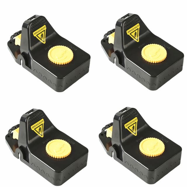 Musfällor för hemmet 4-pack Svart L
