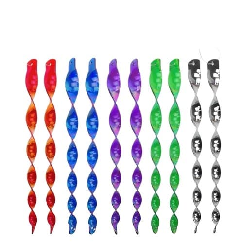 Reflekterande spiraler / fågelskrämmor 10-pack Flerfärgad 30 cm