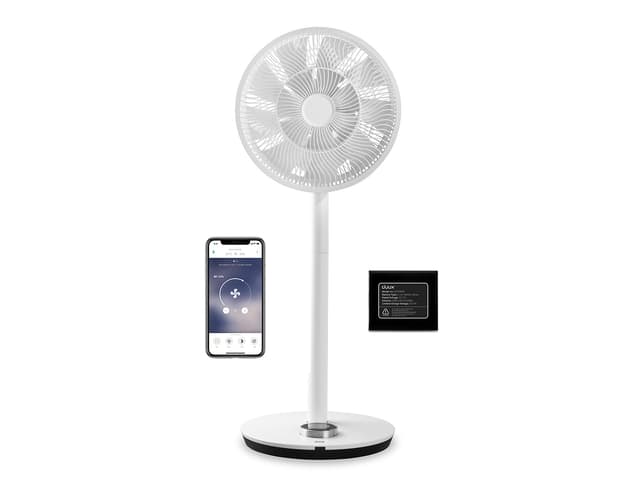 Duux Whisper Flex Stand fan w. Battery pack White