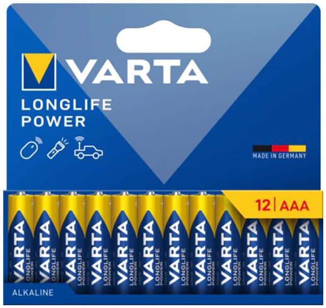 Varta Longlife Power AAA batteri 7042371 12-pack (blå)