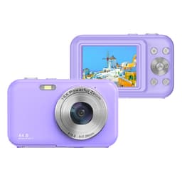 Digitalkamera med 1080P, 44MP, 16 x zoom, 2,4-tumsskärm Lila