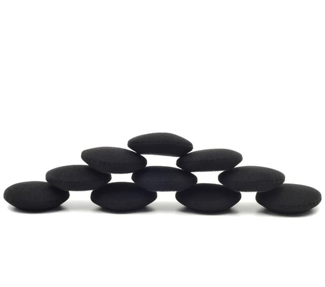 5 par öronkuddar för in-ear hörlurar Svart 48mm