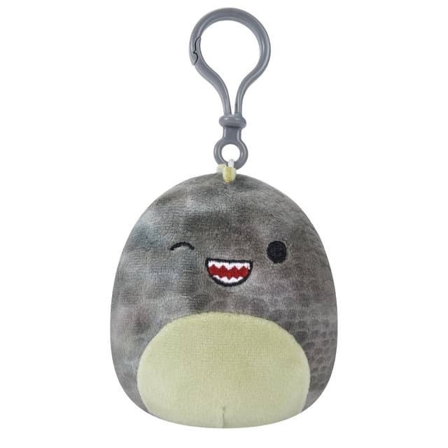 Squishmallows Asst 9 cm P15 Clip On - Xander den blinkande grå T-Rex