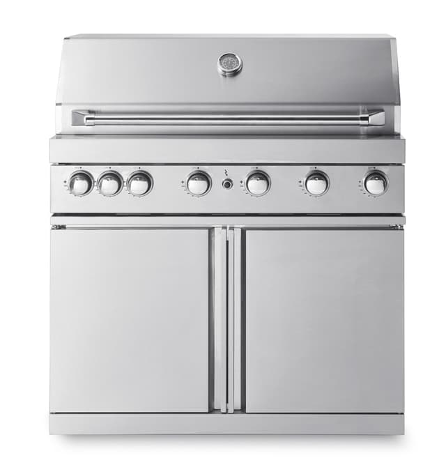 Fristående Gasolgrill med 6 brännare och infravärme - Stainless