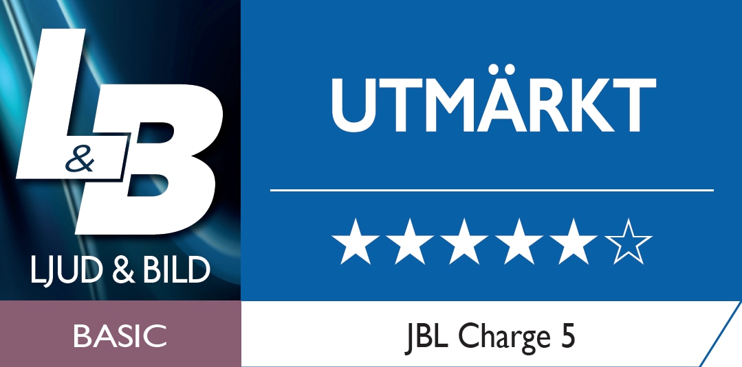 "JBL Charge 5 spelar högt och kraftfullt och är den du ska ha med dig till röjarfesten. Starkt ljud, bra batteritid. Flera kan kopplas ihop."