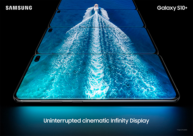 Samsung S10 har en skärm med biokänsla Samsung Galaxy S10