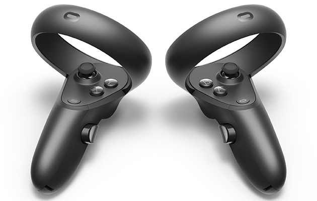 Två touch-kontroller inkluderas i förpackningen Två Touch-kontroller till Oculus Rift S