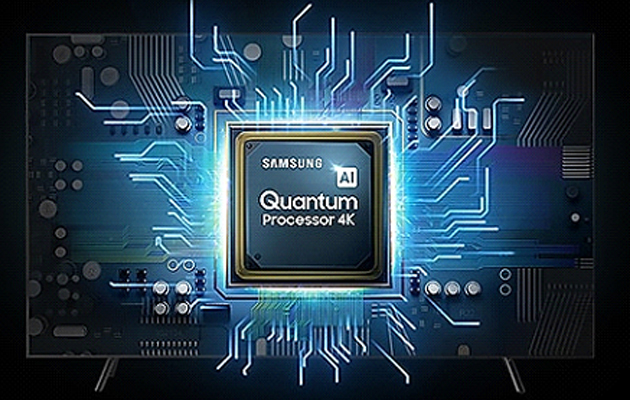 Quantum Processor 8K ger dig snyggare bilder och anpassar sig i förhållande till rummet och innehållet Bild av Quantum Processor 4K-chip