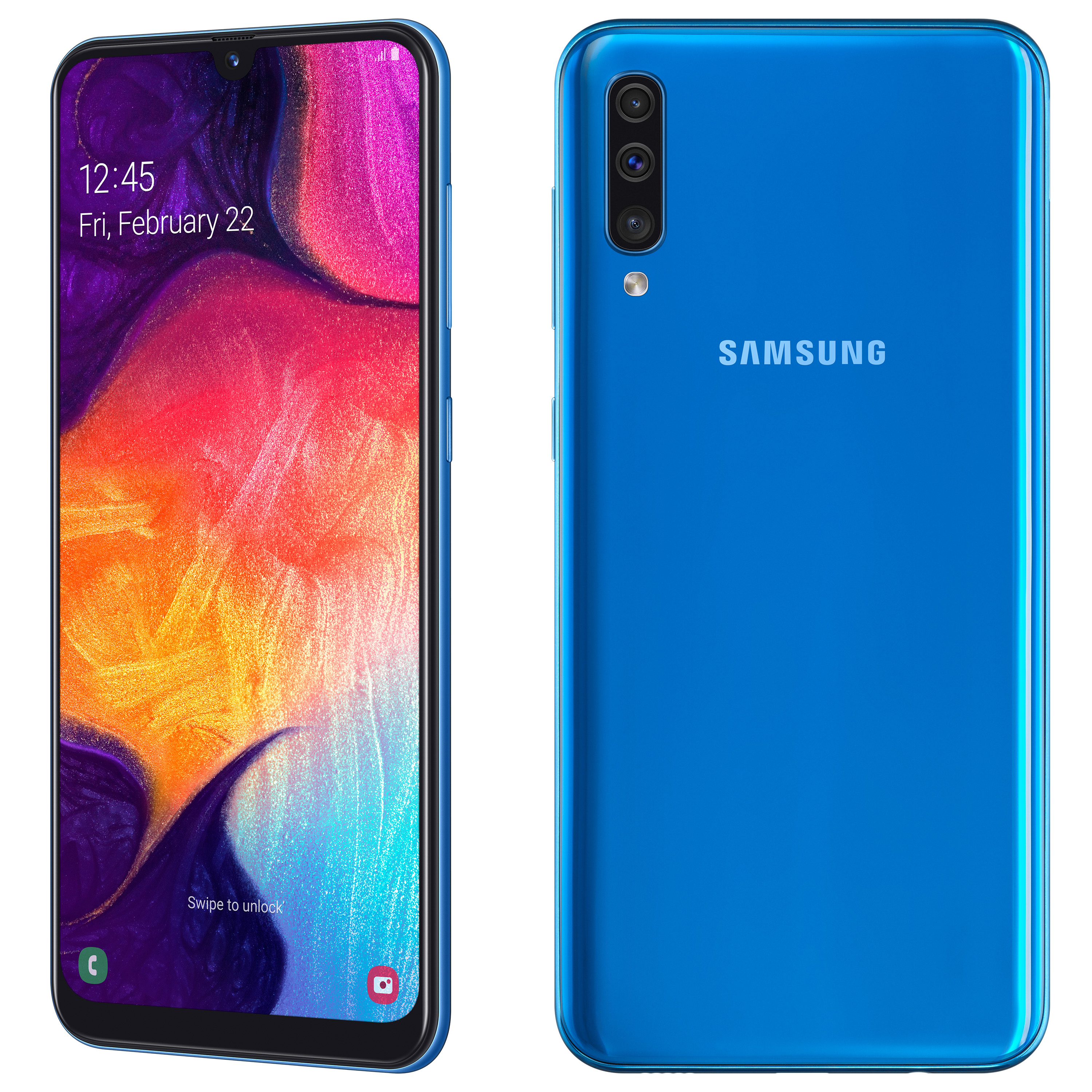 Samsung Galaxy A50 i blå