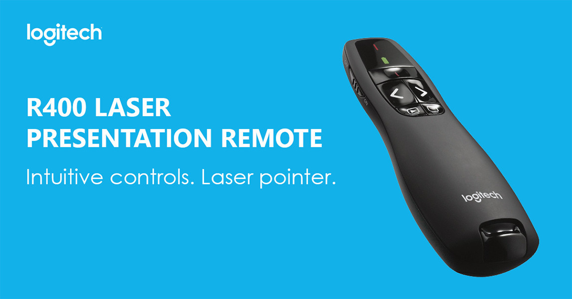 Ergonomi kombinerat med prestanda Logitech R400 Presenter