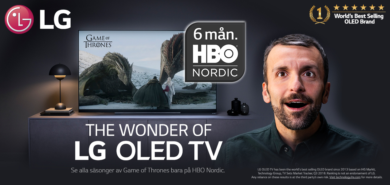 LG OLED ger perfekta färger på perfekt svärta LG OLED ger perfekta färger på perfekt svärta