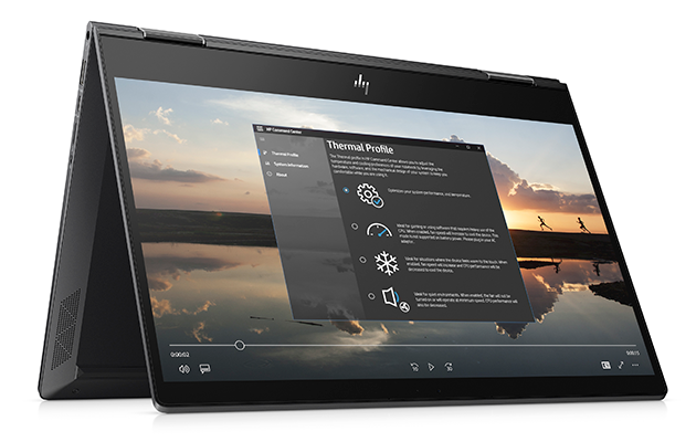 HP Envy x360 - En dator som följer dig dagen lång HP Envy x360 med HP Command Center på skärmen