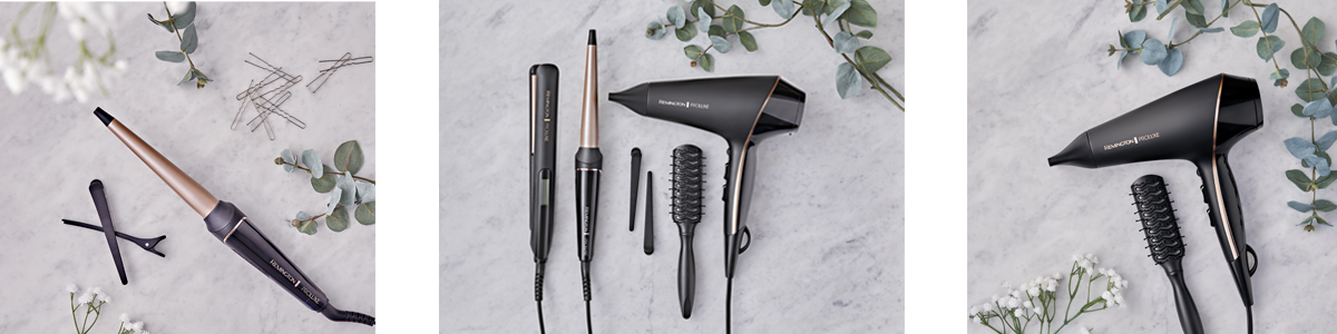 Remington Proluxe Midnight Edition Stylingprodukter från Remington som används av modell