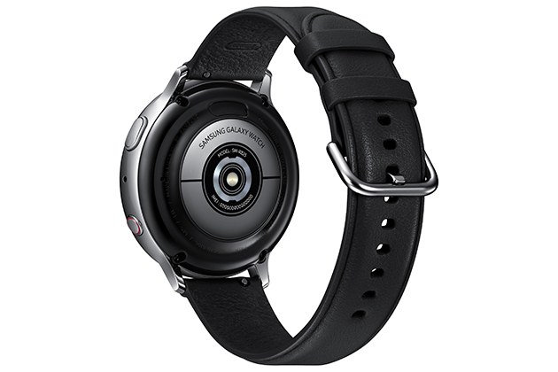Samsung Galaxy Watch Active 2 silver bakifrån Samsung Galaxy Watch Active 2 silver bakifrån