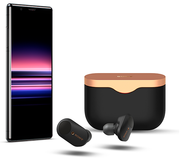 Få WF-1000XM3 hörlurar när du köper Sony Xperia 5 WF-1000XM3 hörlurar och Sony Xperia 5
