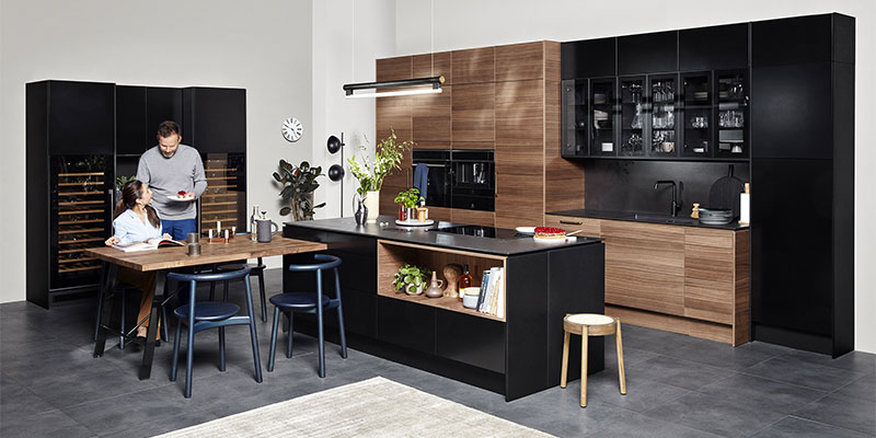 Köksserien Edge, typ Walnut