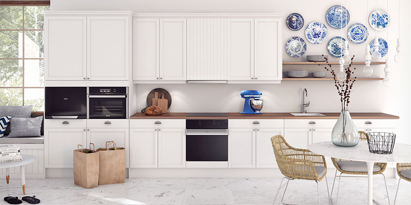 Shaker Offwhite är en klassisk och varm modell Offwhite kök – Shaker Offwhite från Epoq