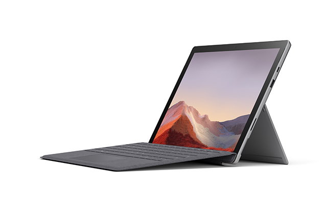 Surface Pro 7 kan vara en bärbar dator Surface Pro 7 i Bärbar dator-läge