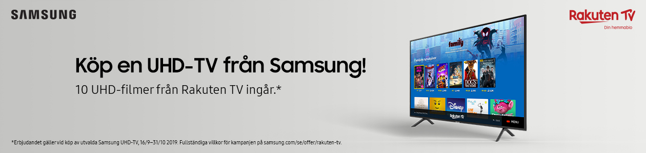 Köp en Samsung UHD-TV - 10 UHD-hyrfilmer ingår! Samsung UHD-TV-kampanj