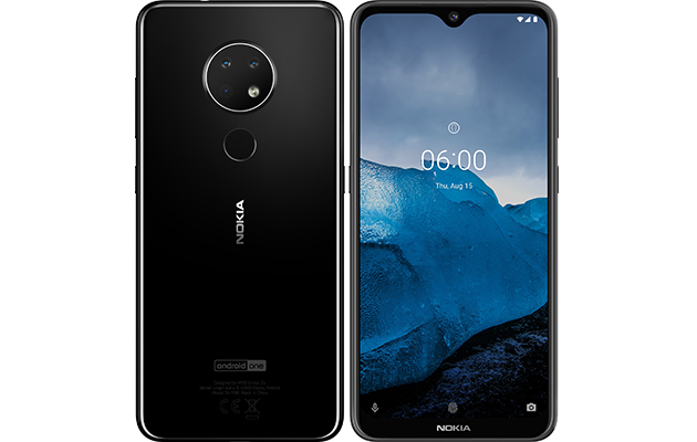 Nokia 6.2 Nokia 6.2 smartphone – fram- och baksida.