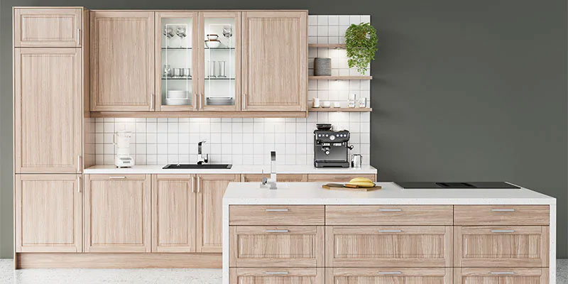 Fasett Natural Oak framhäver ekens vackra struktur Epoqs köksfront Fasett Natural Oak i massiv ek