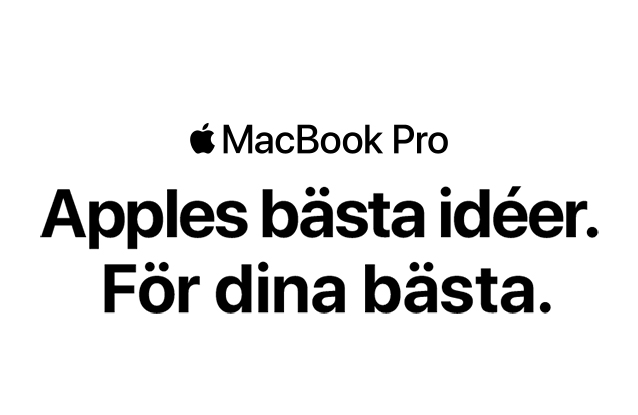Apples bästa idéer. För dina bästa. MacBook Pro 16