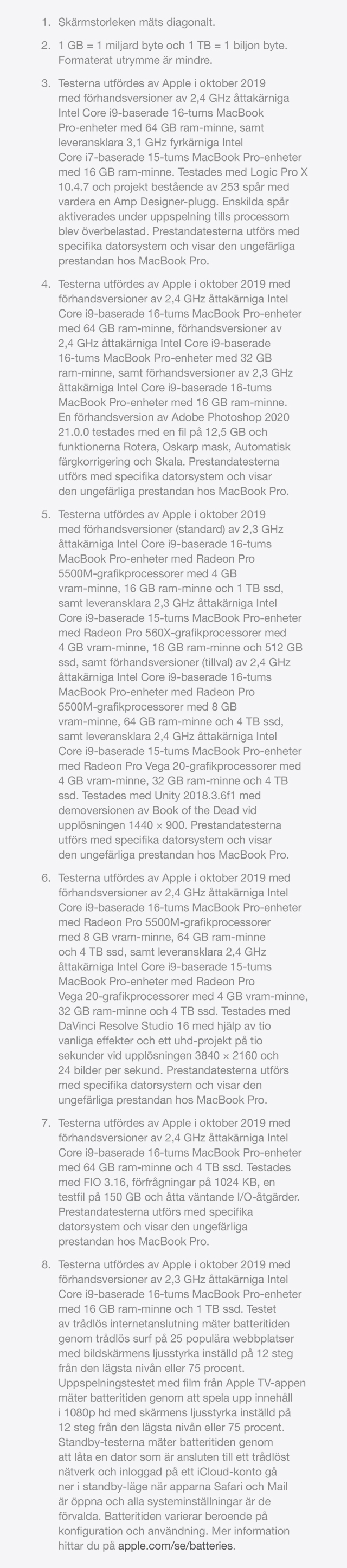 Disclaimer MacBook Pro 16