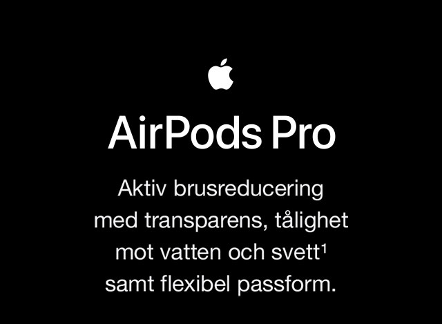 AirPods Pro är här! Ny design och magiskt ljud AirPods Pro och Apple Logo
