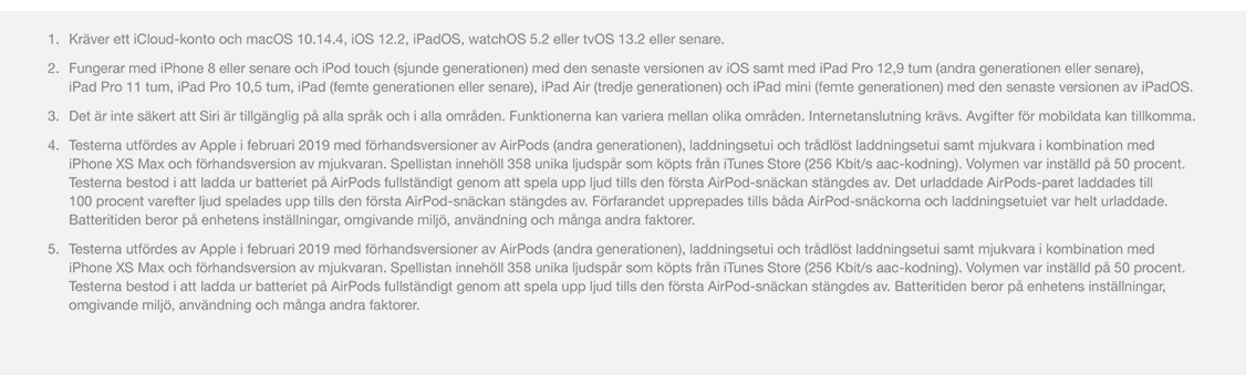 Disclaimer AirPods