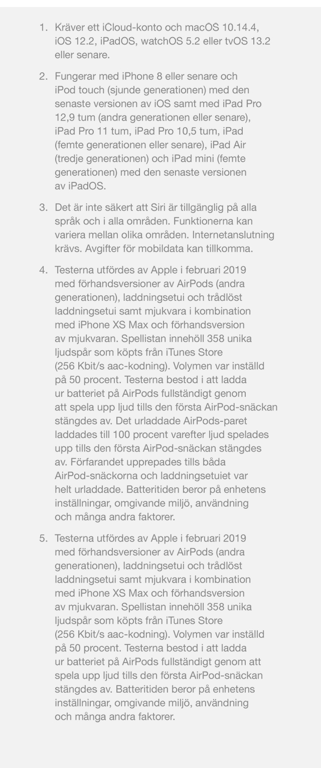 Disclaimer AirPods