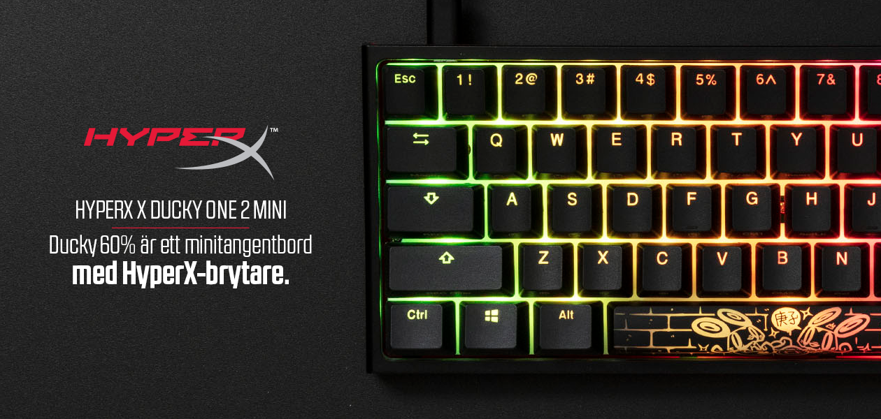 Ducky One 2 Mini - nu med HyperX brytare HyperX x Ducky One 2 Mini