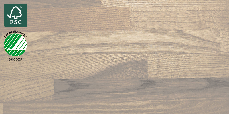 Core Ash Grey Oiled Bänkskiva i massivt trä med namnet Core Ash Grey Oiled
