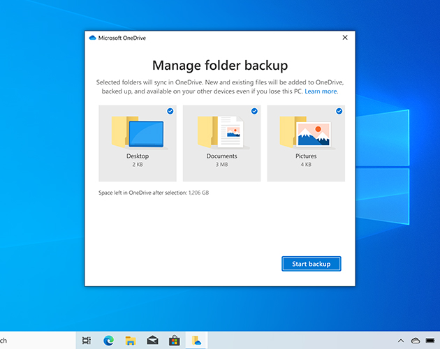 Det blev just enklare att säkerhetskopiera dina datorfiler Bild som visar OneDrive