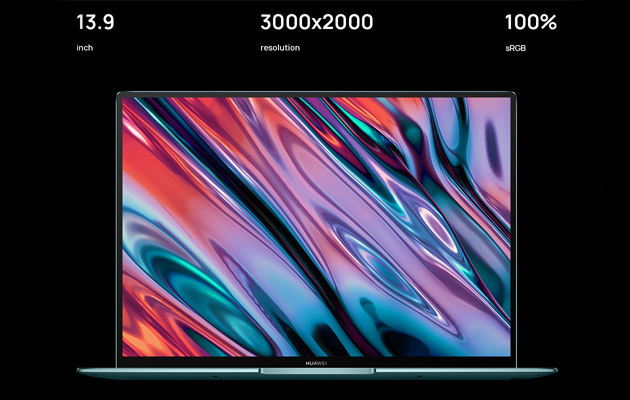 Huawei Matebook X Pro display Huawei Matebook X Pro 202-skärmen med färgglad bild