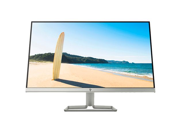 HP HP27FW har en HD-skärm/1080p-skärm HP HP27FW skärm framifrån
