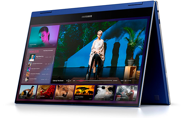 Samsung Galaxy Book Flex kan vikas Samsung Galaxy Book Flex i vikt läge
