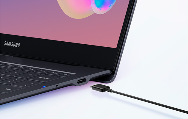 Samsung Galaxy Book S laddas med USB-C Samsung Galaxy Book S laddas med USB-C