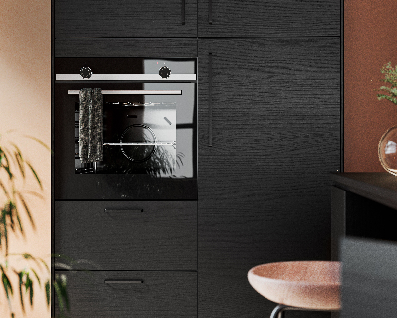 Epoq Edge Ash Black -kök Edge Black Ash kök med ugn