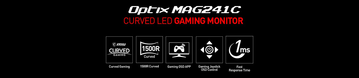 MSI OPTIX MAG241C Specifikationer för MSI OPTIX MAG241C