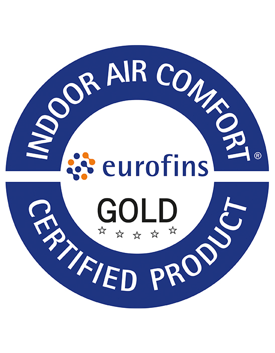 Eurofins Indoor Air Comfort (Gold) Logotyp för Indoor Air Comfort Gold