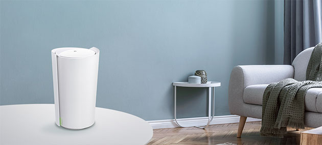 Samma inloggning i hela hemmet med mesh Deco X90 på ett bord