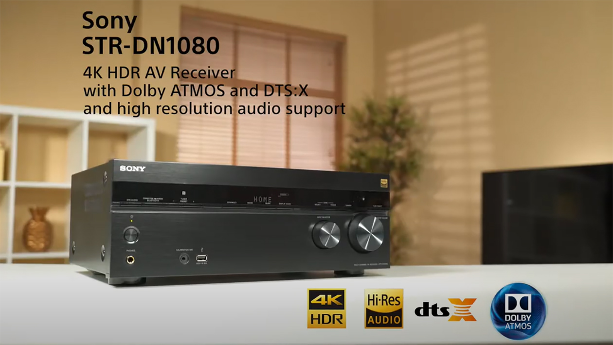 Sony STR-DN1080 – 4K HDR AV-receiver med Dolby Atmos och DTS:X Sony STR-DN1080