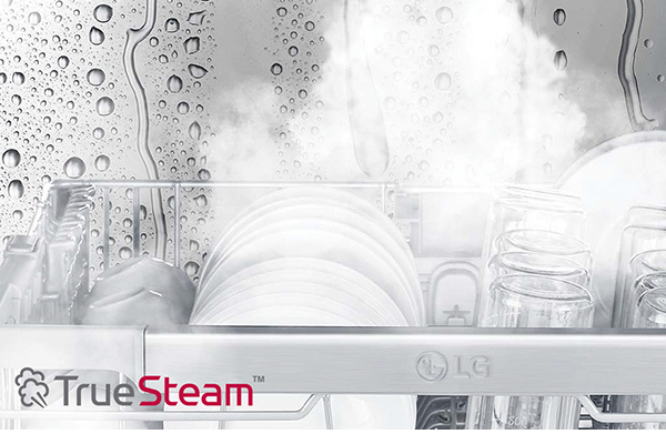 TrueSteam för skinande ren disk Disk med ånga inne i diskmaskin