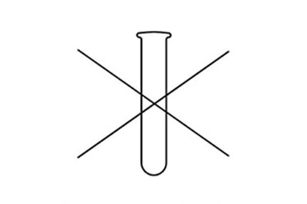 Rengör med vatten Symbol av kemikalier